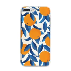 Oranges IPhone Case -CaseCraze Store Oranges iPhone 7 Plus Bumper Case on Silver iPhone