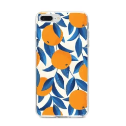 Oranges IPhone Case -CaseCraze Store Oranges iPhone 8 Plus Bumper Case on Silver iPhone