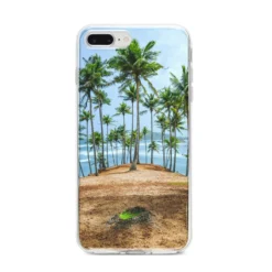 Palm Trees IPhone Case -CaseCraze Store Palm Trees iPhone 8 Plus Bumper Case on Silver iPhone