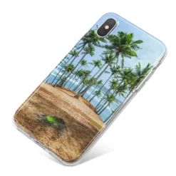 Palm Trees IPhone Case -CaseCraze Store Palm Trees iPhone X Bumper Case on Silver iPhone