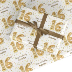 Personalised 16th Birthday Wrapping Paper