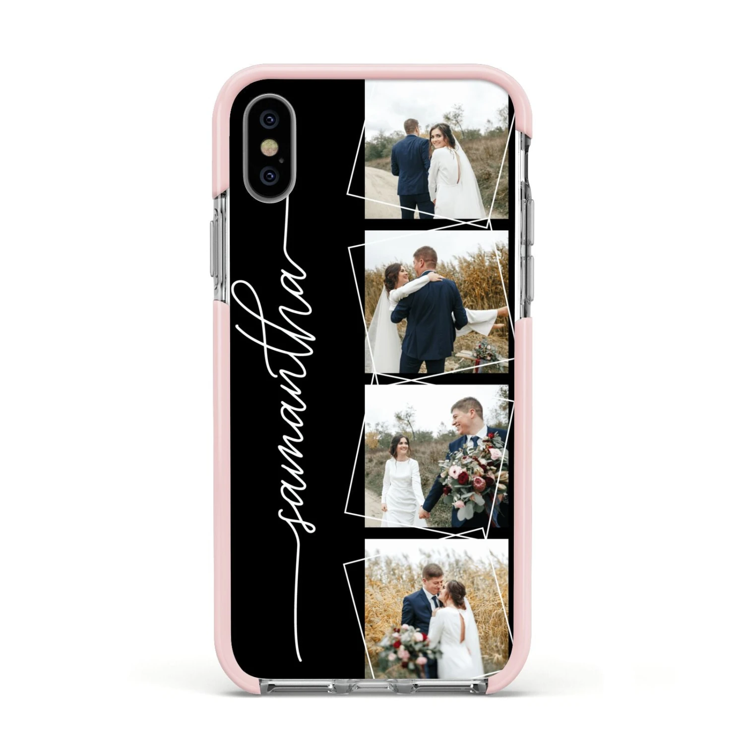 Personalised 4 Photo Couple Name IPhone Case 19 Personalised 4 Photo Couple Name IPhone Case - Image 19