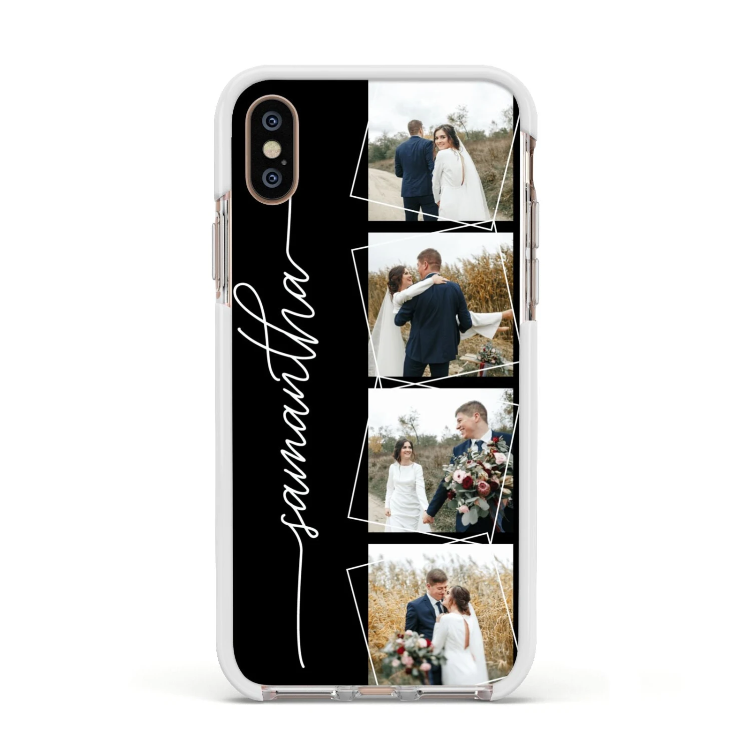 Personalised 4 Photo Couple Name IPhone Case 17 Personalised 4 Photo Couple Name IPhone Case - Image 17