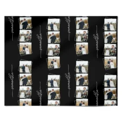Personalised 4 Photo Couple Name Wrapping Paper -CaseCraze Store Personalised 4 Photo Couple Name Personalised Wrapping Paper Alternative