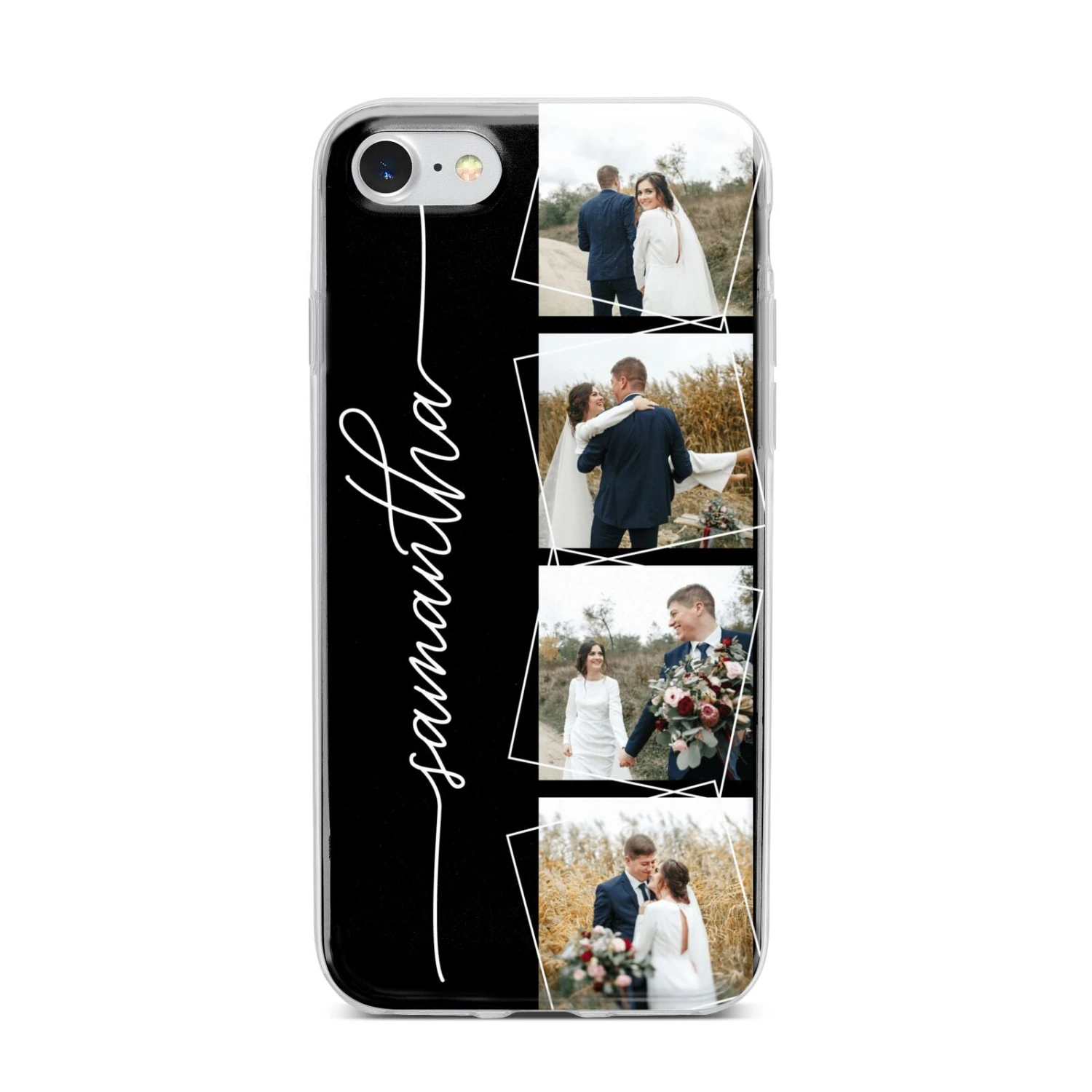 Personalised 4 Photo Couple Name IPhone Case 12 Personalised 4 Photo Couple Name IPhone Case - Image 12