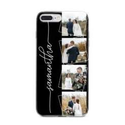 Personalised 4 Photo Couple Name IPhone Case 33 Personalised 4 Photo Couple Name IPhone Case -CaseCraze Store Personalised 4 Photo Couple Name iPhone 7 Plus Bumper Case on Silver iPhone