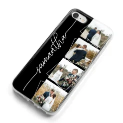 Personalised 4 Photo Couple Name IPhone Case 28 Personalised 4 Photo Couple Name IPhone Case -CaseCraze Store Personalised 4 Photo Couple Name iPhone 8 Bumper Case on Silver iPhone Alternative Image