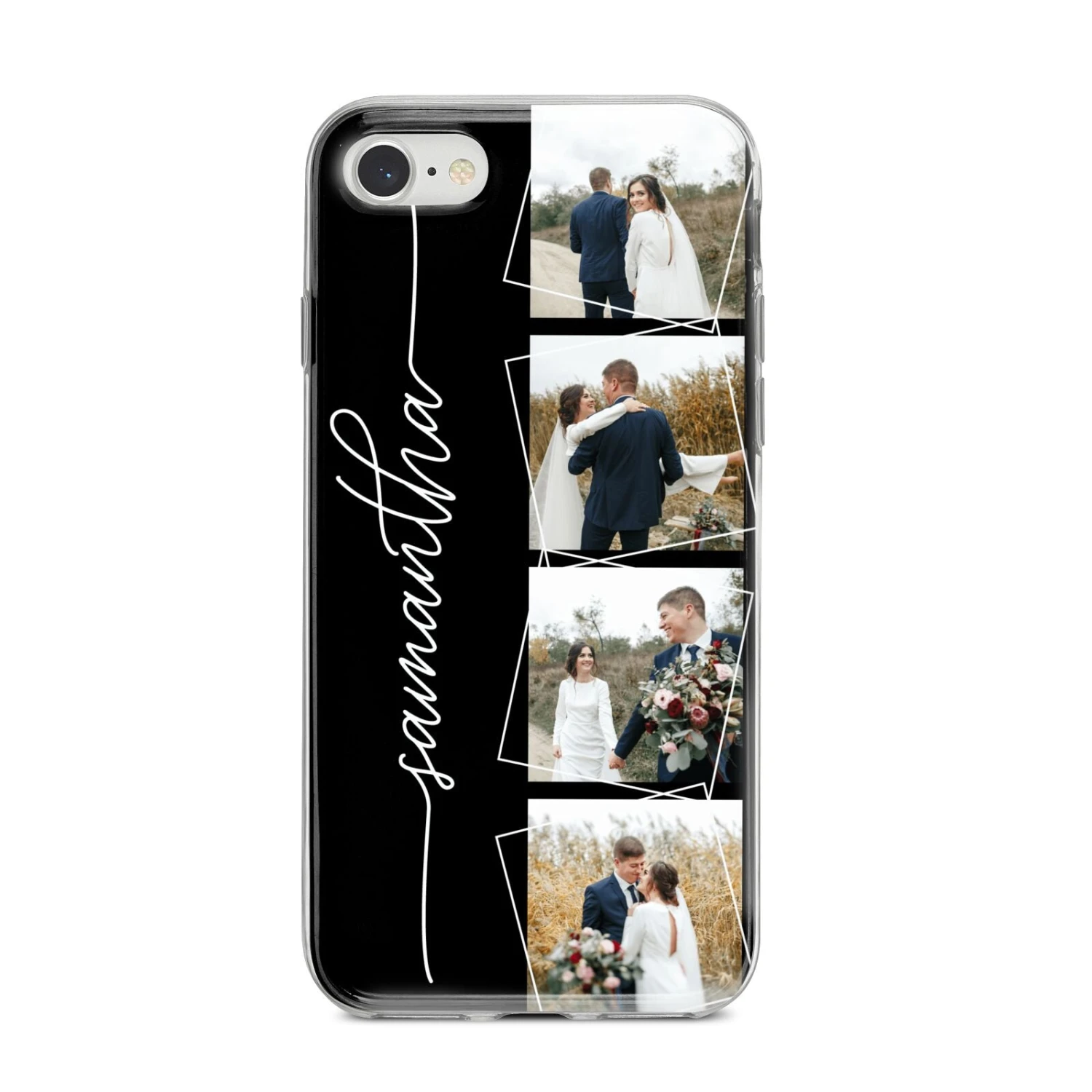 Personalised 4 Photo Couple Name IPhone Case 8 Personalised 4 Photo Couple Name IPhone Case - Image 8
