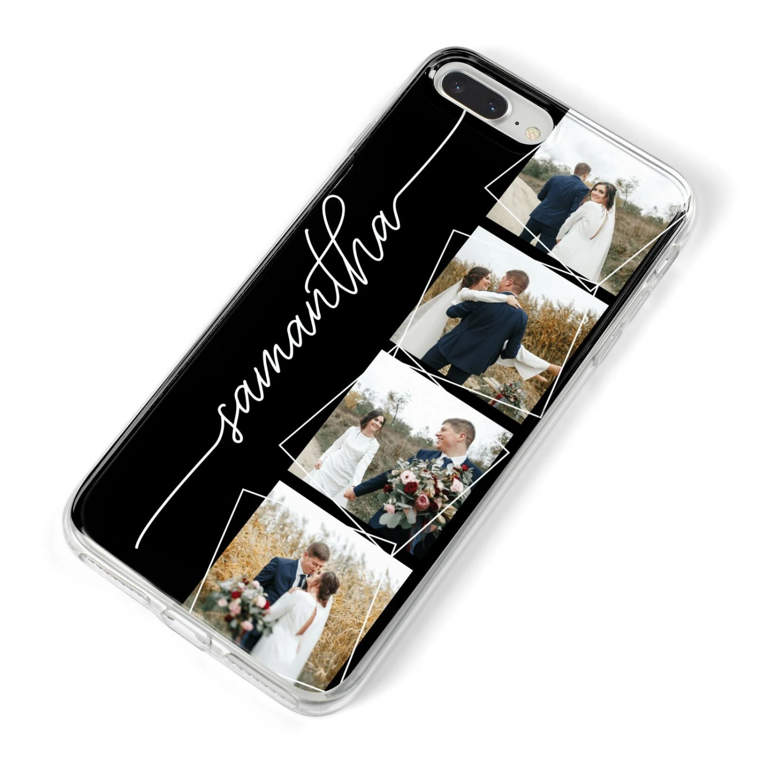 Personalised 4 Photo Couple Name IPhone Case 11 Personalised 4 Photo Couple Name IPhone Case - Image 11