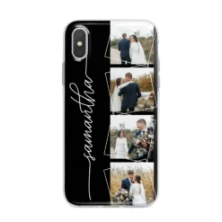 Personalised 4 Photo Couple Name IPhone Case 24 Personalised 4 Photo Couple Name IPhone Case -CaseCraze Store Personalised 4 Photo Couple Name iPhone X Bumper Case on Silver iPhone Alternative Image 1