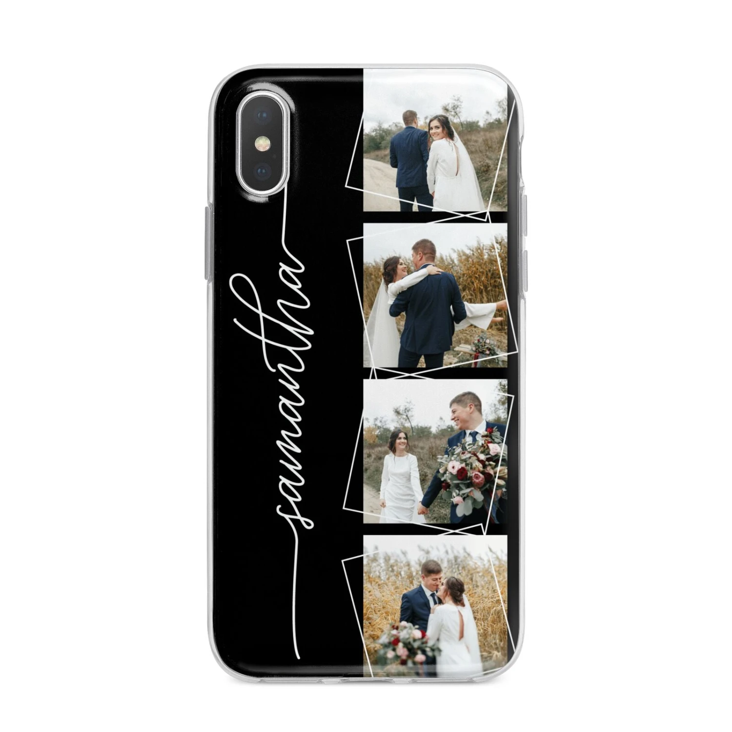 Personalised 4 Photo Couple Name IPhone Case 5 Personalised 4 Photo Couple Name IPhone Case - Image 5
