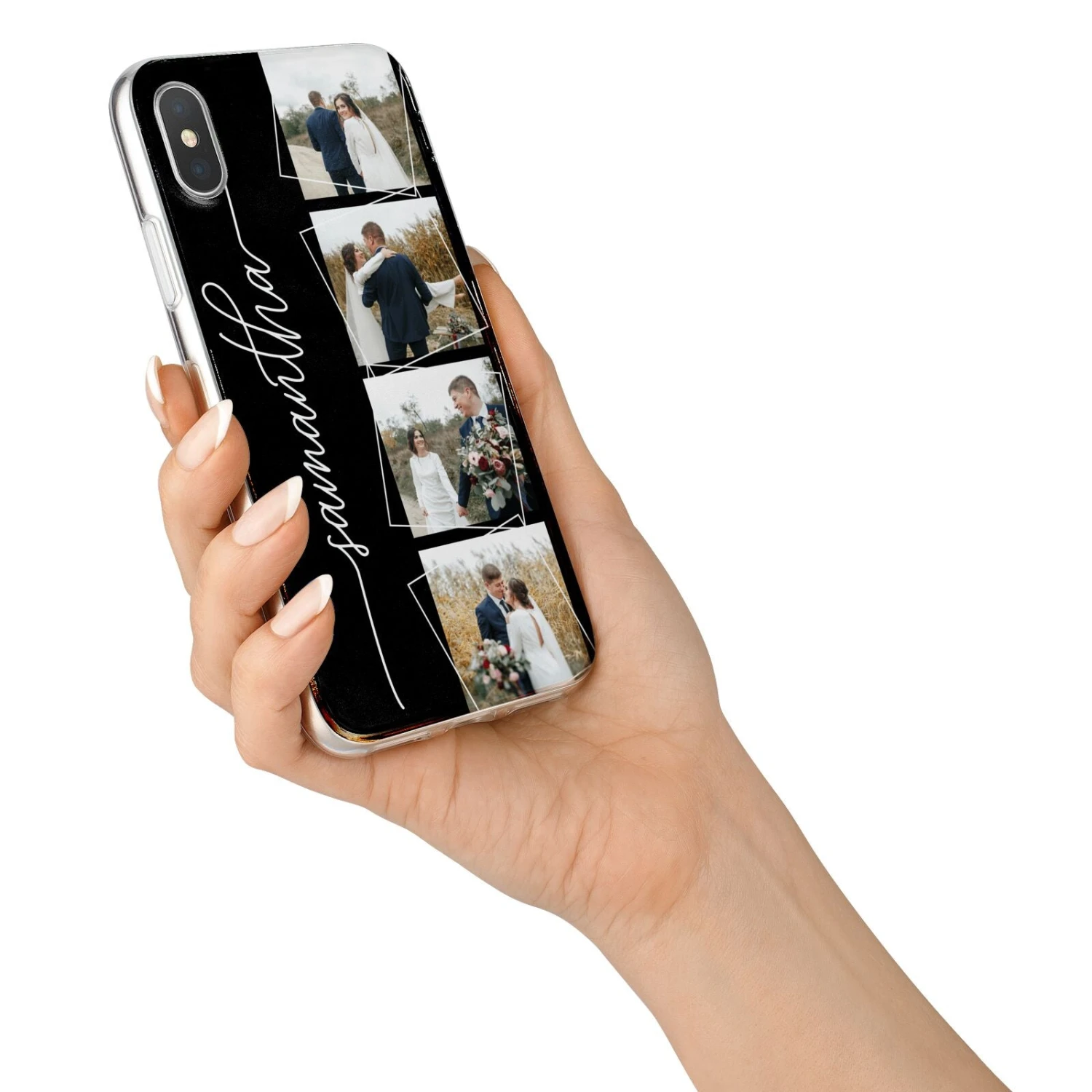 Personalised 4 Photo Couple Name IPhone Case 6 Personalised 4 Photo Couple Name IPhone Case - Image 6