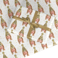 Personalised 40th Birthday Photo Wrapping Paper