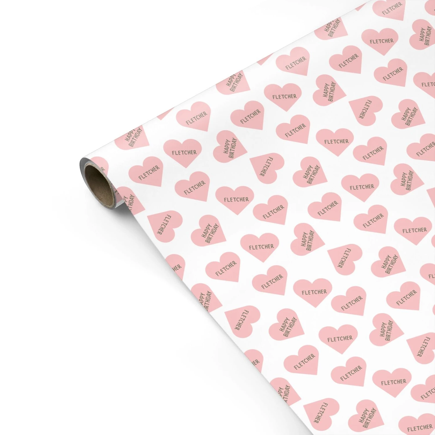 Personalised Birthday Hearts Wrapping Paper 2 Personalised Birthday Hearts Wrapping Paper - Image 2