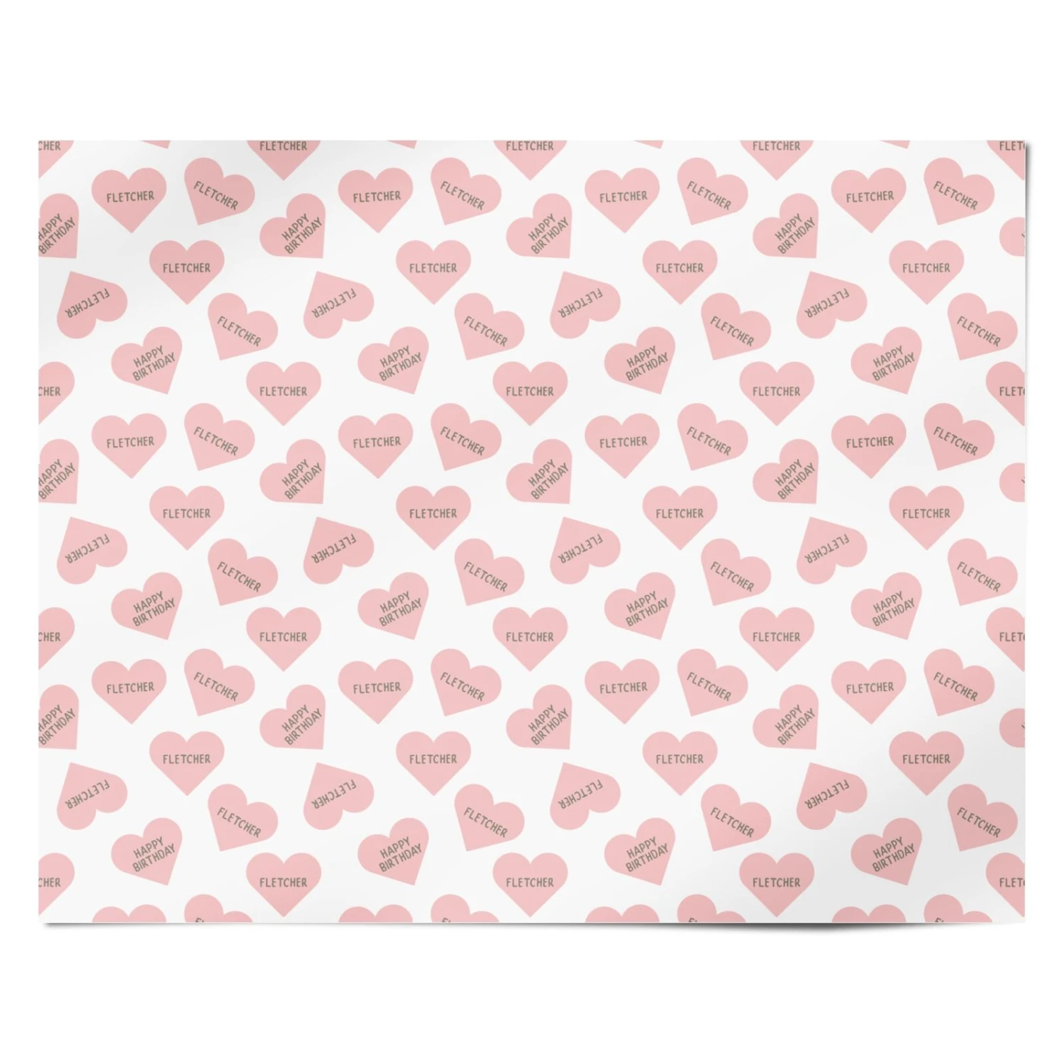 Personalised Birthday Hearts Wrapping Paper 4 Personalised Birthday Hearts Wrapping Paper - Image 4