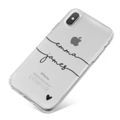 Personalised Black Couples Two Names Heart Apple IPhone Case -CaseCraze Store Personalised Black Couples Two Names Heart iPhone X Bumper Case on Silver iPhone 74fcec1e b36b 4a5b 9f70 13f2c07e765f