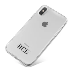 Personalised Black Initials Bottom Clear Custom Apple IPhone Case -CaseCraze Store Personalised Black Initials Bottom Clear Custom iPhone X Bumper Case on Silver iPhone 553d628a 55ec 4e26 991b e89053b09e73