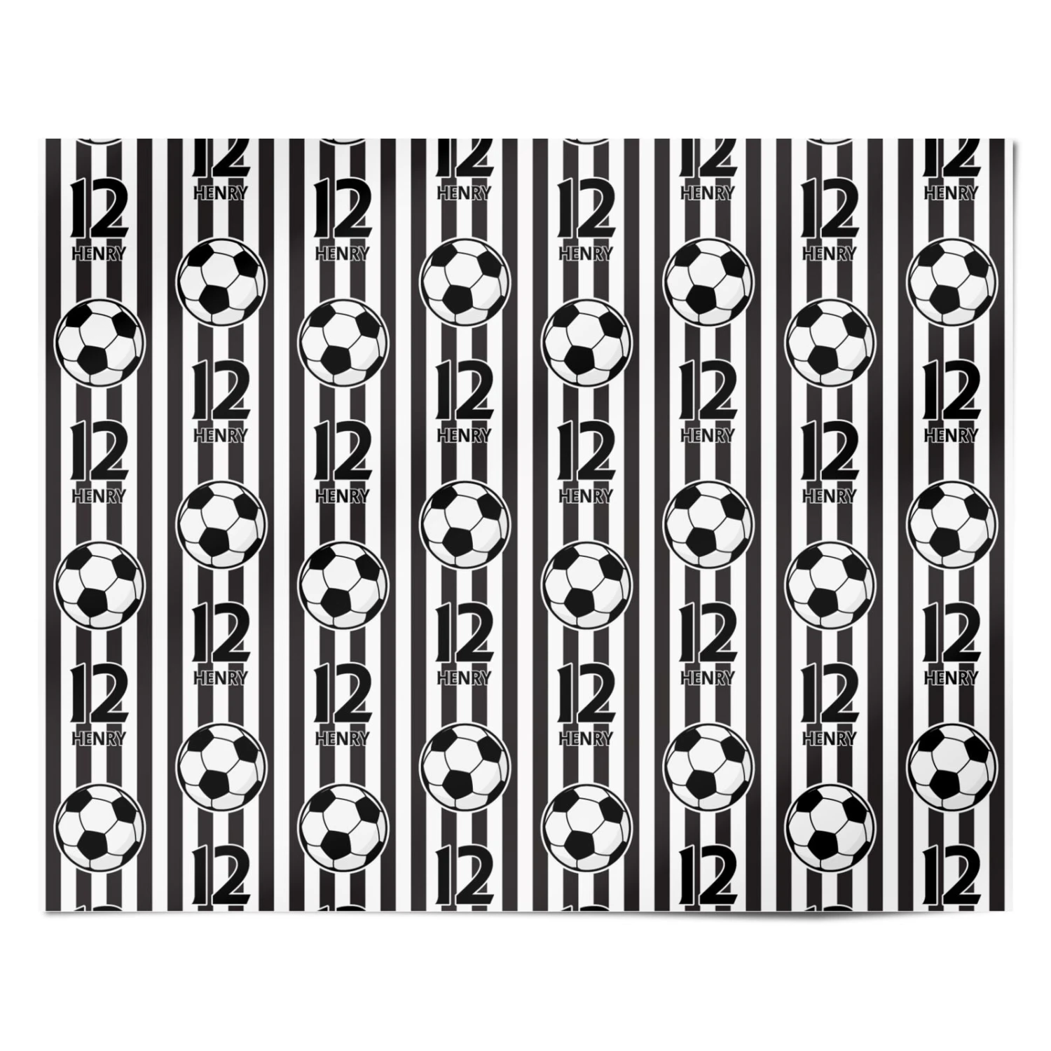 Personalised Black And White Football Wrapping Paper 4 Personalised Black And White Football Wrapping Paper - Image 4