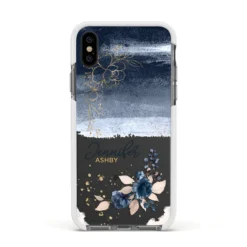 Personalised Blue Pink Watercolour IPhone Case -CaseCraze Store Personalised Blue Pink Watercolour Apple iPhone Xs Impact Case White Edge on Black Phone 9a20eeb8 b962 40fa bfe5 7bc525f6d34f