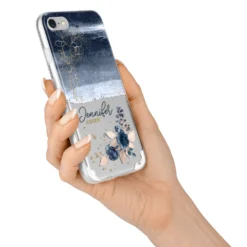 Personalised Blue Pink Watercolour IPhone Case -CaseCraze Store Personalised Blue Pink Watercolour iPhone 7 Bumper Case on Silver iPhone Alternative Image 01dcfb82 1da3 4c0b 8722 099af796a614