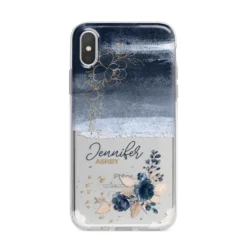 Personalised Blue Pink Watercolour IPhone Case -CaseCraze Store Personalised Blue Pink Watercolour iPhone X Bumper Case on Silver iPhone Alternative Image 1 9837697d fced 464e 929b 3e7e8130db2a
