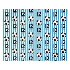 Personalised Blue White Football Birthday Wrapping Paper 7 Personalised Blue White Football Birthday Wrapping Paper -CaseCraze Store Personalised Blue White Football Birthday Personalised Wrapping Paper Alternative