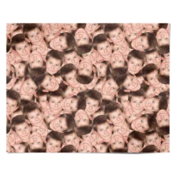 Personalised Boys Face Photo Collage Wrapping Paper -CaseCraze Store Personalised Boys Face Photo Collage Personalised Wrapping Paper Alternative