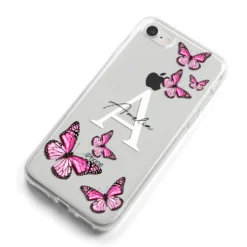 Personalised Butterfly IPhone Case 28 Personalised Butterfly IPhone Case -CaseCraze Store Personalised Butterfly iPhone 8 Bumper Case on Silver iPhone Alternative Image