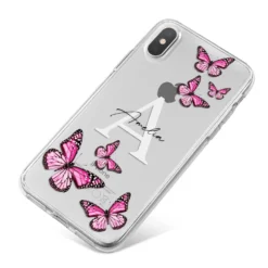 Personalised Butterfly IPhone Case 26 Personalised Butterfly IPhone Case -CaseCraze Store Personalised Butterfly iPhone X Bumper Case on Silver iPhone