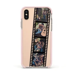 Personalised Camera Film Photo IPhone Case -CaseCraze Store Personalised Camera Film Photo Apple iPhone Xs Impact Case Pink Edge on Gold Phone