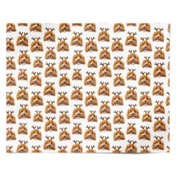 Personalised Christmas Dog Antler Wrapping Paper -CaseCraze Store Personalised Christmas Dog Antler Personalised Wrapping Paper Alternative