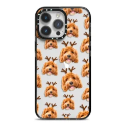 Personalised Christmas Dog Antler IPhone Case