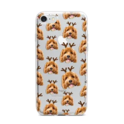 Personalised Christmas Dog Antler IPhone Case -CaseCraze Store Personalised Christmas Dog Antler iPhone 7 Bumper Case on Silver iPhone