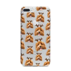 Personalised Christmas Dog Antler IPhone Case -CaseCraze Store Personalised Christmas Dog Antler iPhone 7 Plus Bumper Case on Silver iPhone