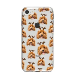 Personalised Christmas Dog Antler IPhone Case -CaseCraze Store Personalised Christmas Dog Antler iPhone 8 Bumper Case on Silver iPhone