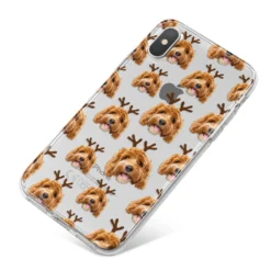Personalised Christmas Dog Antler IPhone Case -CaseCraze Store Personalised Christmas Dog Antler iPhone X Bumper Case on Silver iPhone