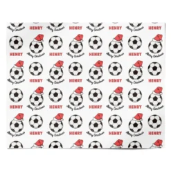 Personalised Christmas Football Wrapping Paper -CaseCraze Store Personalised Christmas Football Personalised Wrapping Paper Alternative