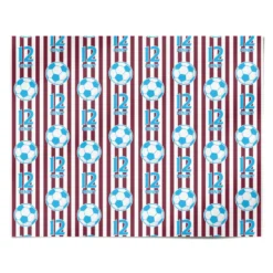Personalised Claret And Blue Football Wrapping Paper -CaseCraze Store Personalised Claret and Blue Football Personalised Wrapping Paper Alternative