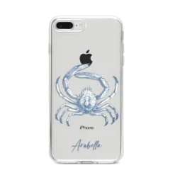 Personalised Crab IPhone Case -CaseCraze Store Personalised Crab iPhone 8 Plus Bumper Case on Silver iPhone