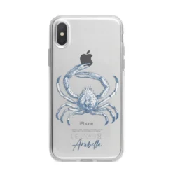 Personalised Crab IPhone Case -CaseCraze Store Personalised Crab iPhone X Bumper Case on Silver iPhone Alternative Image 1