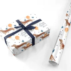 Personalised Dachshund Birthday Wrapping Paper -CaseCraze Store Personalised Dachshund Birthday Personalised Wrapping Paper
