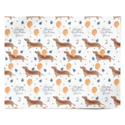 Personalised Dachshund Birthday Wrapping Paper -CaseCraze Store Personalised Dachshund Birthday Personalised Wrapping Paper Alternative