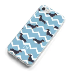 Personalised Dachshund Apple IPhone Case -CaseCraze Store Personalised Dachshund iPhone 8 Bumper Case on Silver iPhone Alternative Image