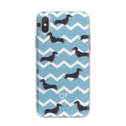 Personalised Dachshund Apple IPhone Case -CaseCraze Store Personalised Dachshund iPhone X Bumper Case on Silver iPhone Alternative Image 1 d0141f71 830f 49bb aa2d a1c8668a3d70