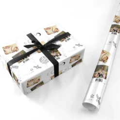 Personalised Dad Photos Wrapping Paper -CaseCraze Store Personalised Dad Photos Personalised Wrapping Paper