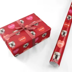 Personalised Dog Photo Valentines Wrapping Paper -CaseCraze Store Personalised Dog Photo Valentines Personalised Wrapping Paper