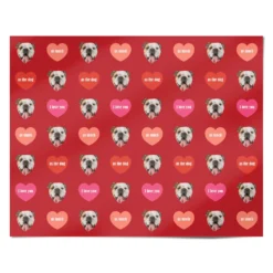 Personalised Dog Photo Valentines Wrapping Paper -CaseCraze Store Personalised Dog Photo Valentines Personalised Wrapping Paper Alternative