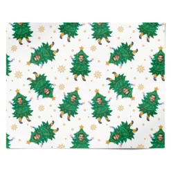 Personalised Face Christmas Tree Wrapping Paper -CaseCraze Store Personalised Face Christmas Tree Personalised Wrapping Paper Alternative