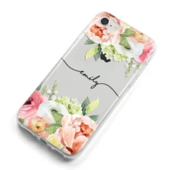 Personalised Flowers IPhone Case 28 Personalised Flowers IPhone Case -CaseCraze Store Personalised Flowers iPhone 8 Bumper Case on Silver iPhone Alternative Image