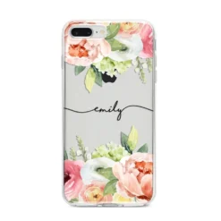 Personalised Flowers IPhone Case 29 Personalised Flowers IPhone Case -CaseCraze Store Personalised Flowers iPhone 8 Plus Bumper Case on Silver iPhone